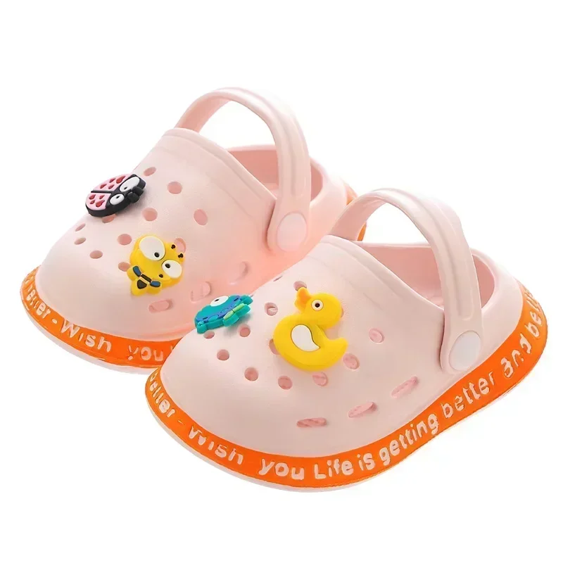 New Children Hole Shoes Summer Infant Baby Lightweight Indoor Slides Soft Sole Anti-slip Cartoon Boy\'s Slippers Girl Kid Sandals