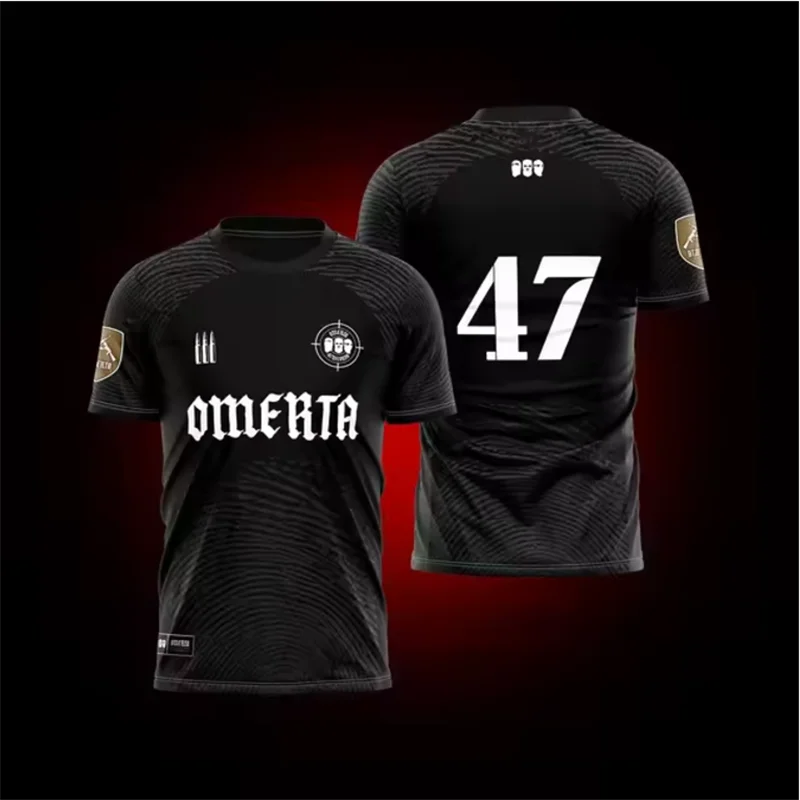 Omerta - Men's mesh boxing jersey,breathable jersey,outdoor sportswear,round neck,short sleeved,children's T-shirt,sportsw