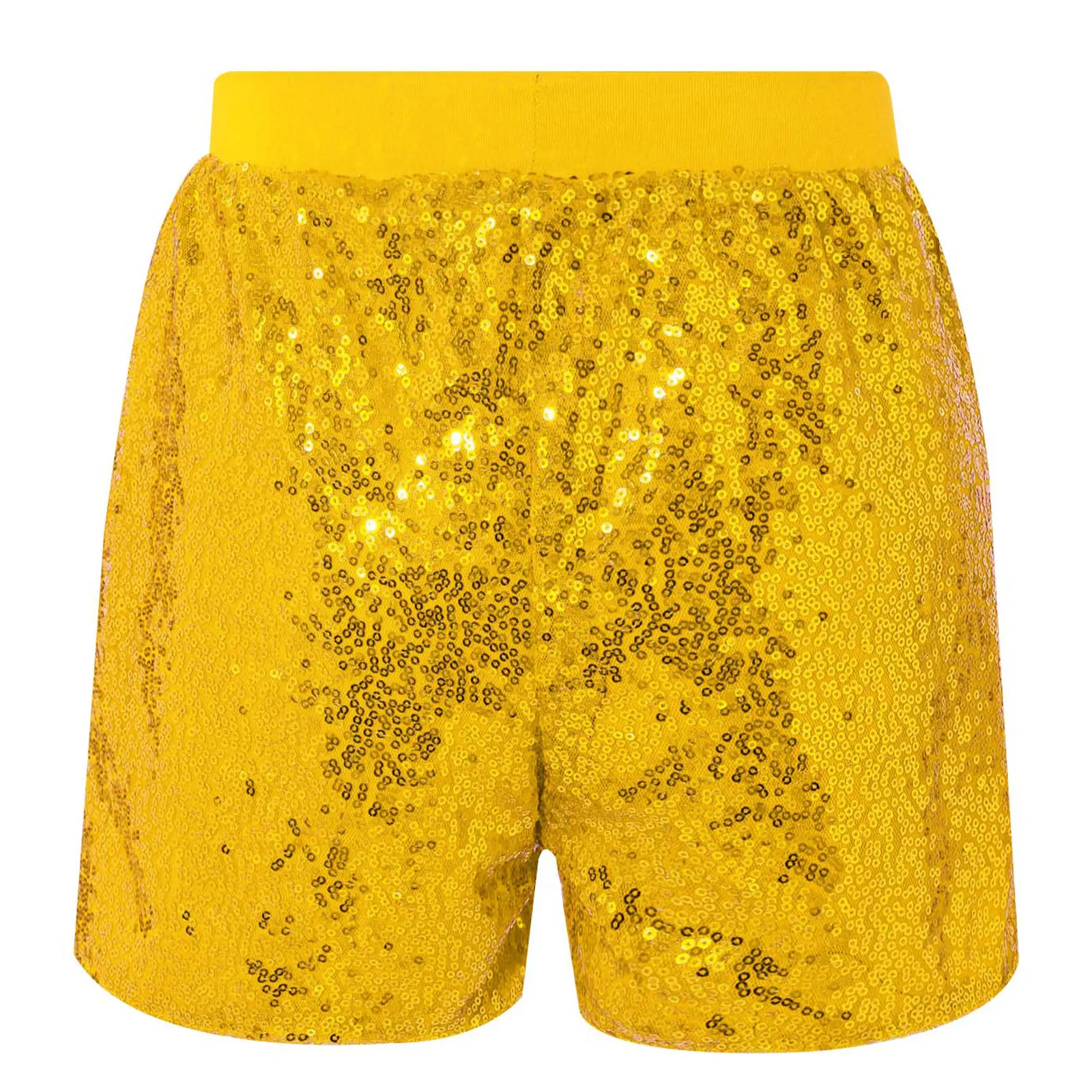 ‌ Kinder Mädchen Glitzer Pailletten Jazz Dance Shorts Hosen Elastischer Bund Glitzernde, bequeme gefütterte Hose für Hip Hop Street Dance