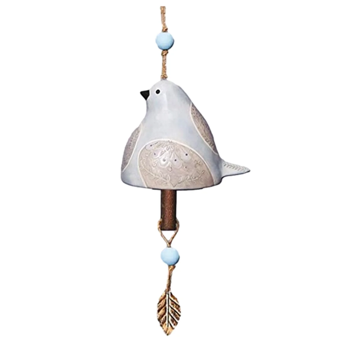 Bird Song Bell Garden Decoration,Hanging Rustic Wind Chime, Pendant Metal Tube Bell Door Bell Pendant