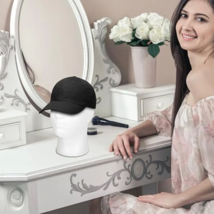 Мужская модель головы манекена для демонстрации лысая голова из пенопласта, манекен для париков, шапок, шарфов, очков, многофункциональная подставка для салона и