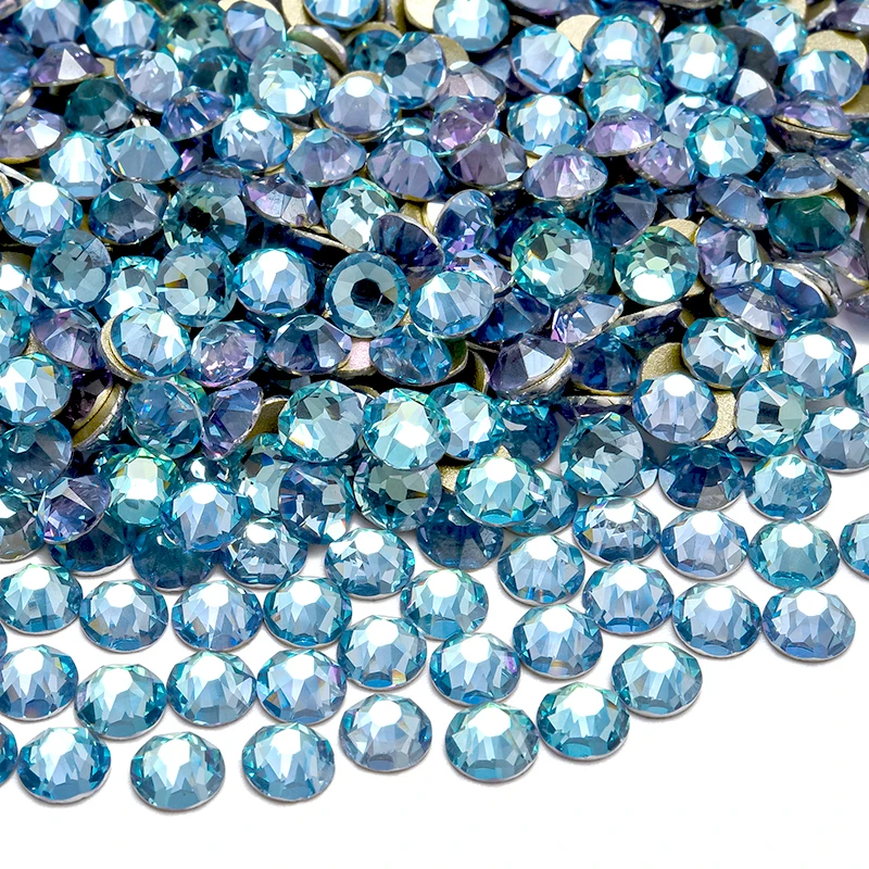 Billow Großhandel 2088 Glitzer-Saphirglas, 16 Schnitte, nicht Hotfix-Strasssteine, zum Aufkleben, für DIY-Nagelkunst-Dekorationen – Detail 10