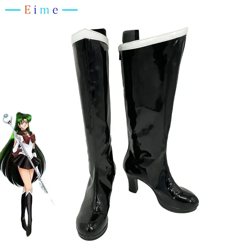 

Meiou Setsuna Cosplay Shoes PU Leather Shoes Halloween Party Boots Cosplay Prop Custom Made
