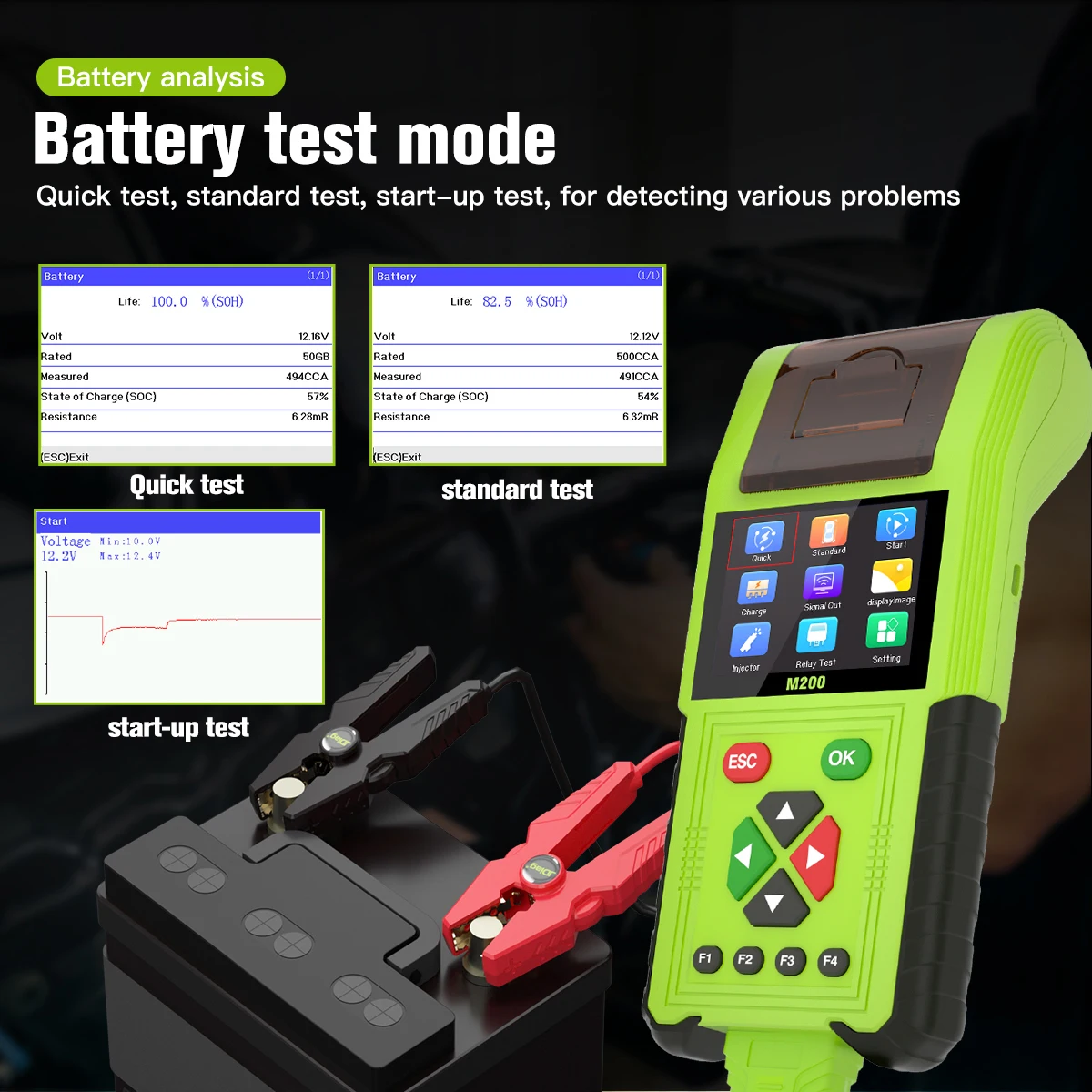 In Stock JDiag M200 Full Version Motorcycle Diagnostic OBD2 Scanner Moto Fault Code Reader Battery Tester Motoscan Tool pk M300