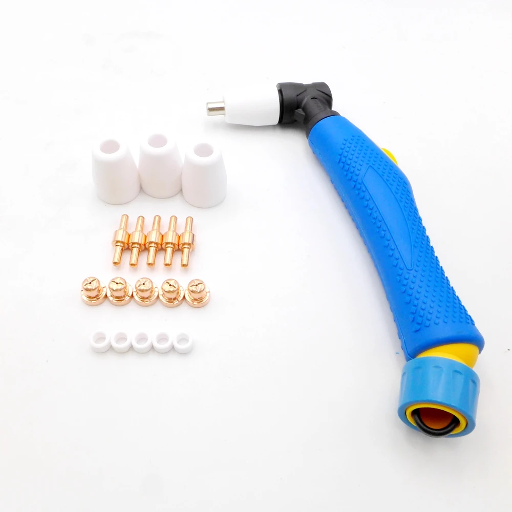 19PCS PT-31 PT31 LG40 Air Plasma Blue Handle Gas Cutting Torch Body And Consumables Kits