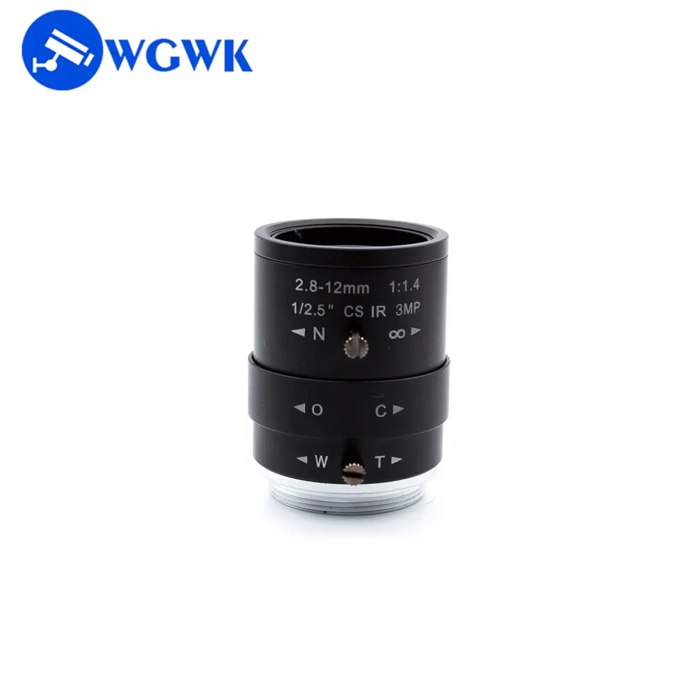 Imagem -05 - Wgwk-manual Varifocal cs Mount Lens For Security Surveillance Cctv Câmera Lens 3mp 25 mm 28 mm hd Foco Fixo 2812 mm