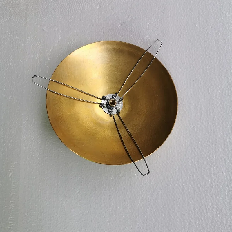 Brass Cap Flying Saucer Lampshade Tray Arc Cover with 3 Forks Galvanized Fixing Spring Clip 80-180mm Lighting Accessories
