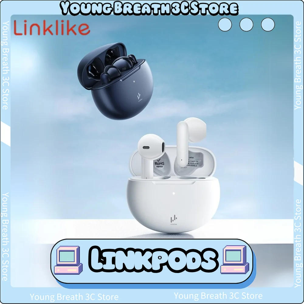 

Linklike Linkpods наушники Bluetooth беспроводные наушники с шумоподавлением двусторонние стерео длительный срок службы батареи водонепроницаемый индивидуальный подарок
