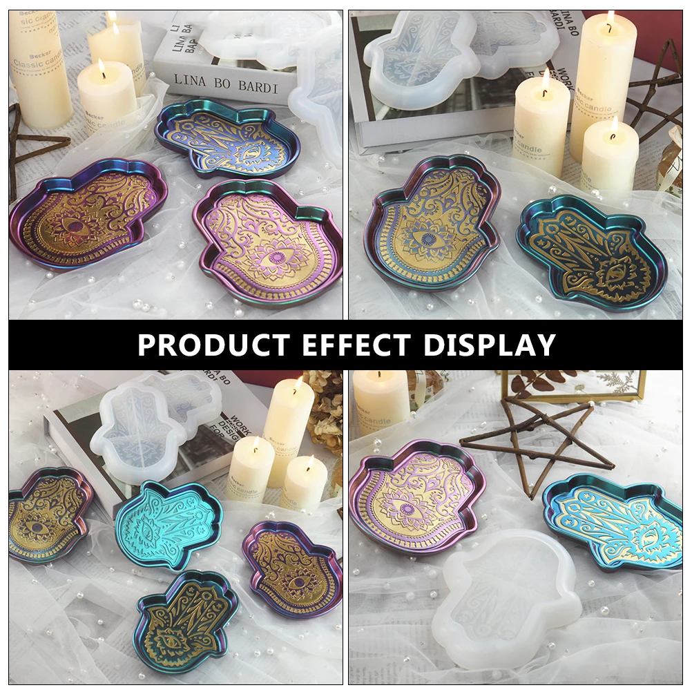 

Resin Palm Mold Fondant Hand Making Exquisite Epoxy Plate Irregular Craft Silicone Molds