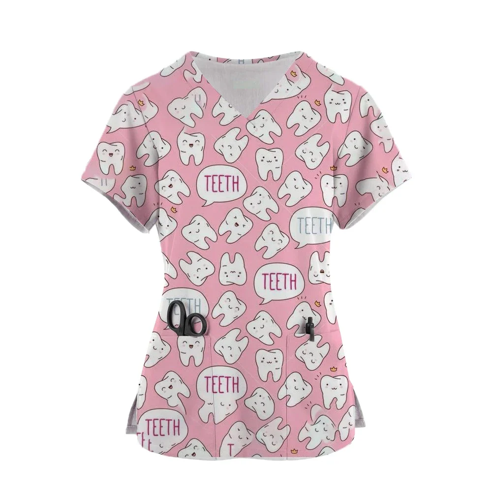 

Белый лабораторный халат унисекс с длинными рукавами, униформа медицинского врача с V-образным вырезом, нейтральный верх, топ униформы стоматологического врача