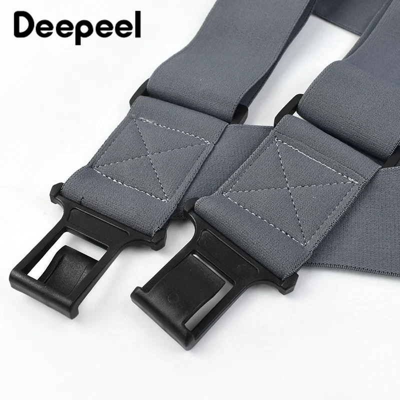 Deepeel 5*120 ซม.ผู้ใหญ่ Mens Suspenders ยืดหยุ่นขยายผู้ชายปรับ X-Type สายคล้องชาย Jockstrap กีฬาทํางาน Suspender