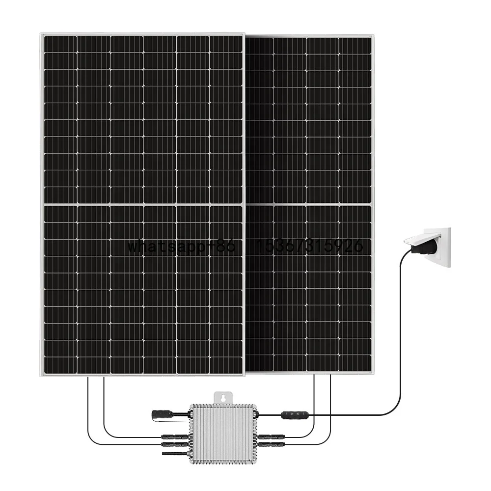 Plug in 600W 800W micro inverter solar panels system with balcony solar panel hanging brackets