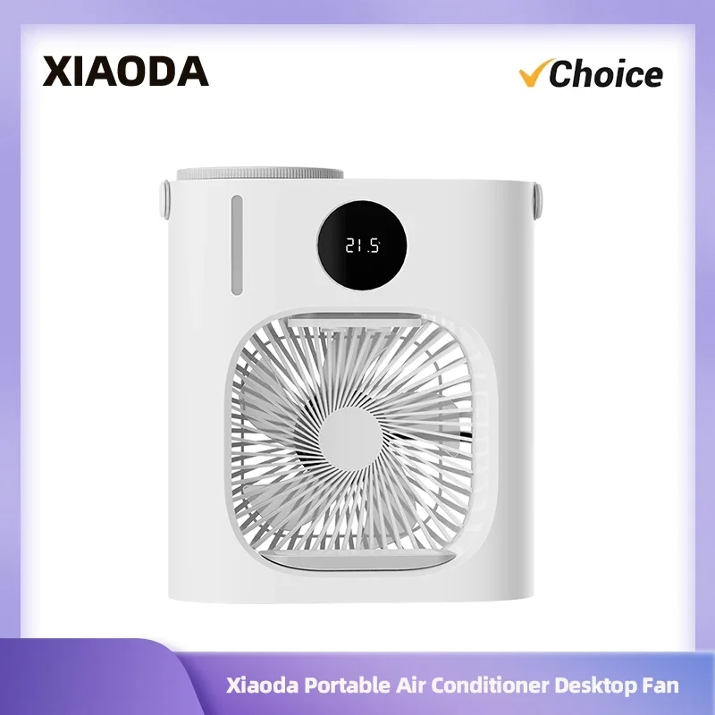 Xiaoda Desktop Fans Air Cooler Portable Air Conditioner 900ml Water Cooling Spray Fan USB Desktop Humidification Fan Air Cooling