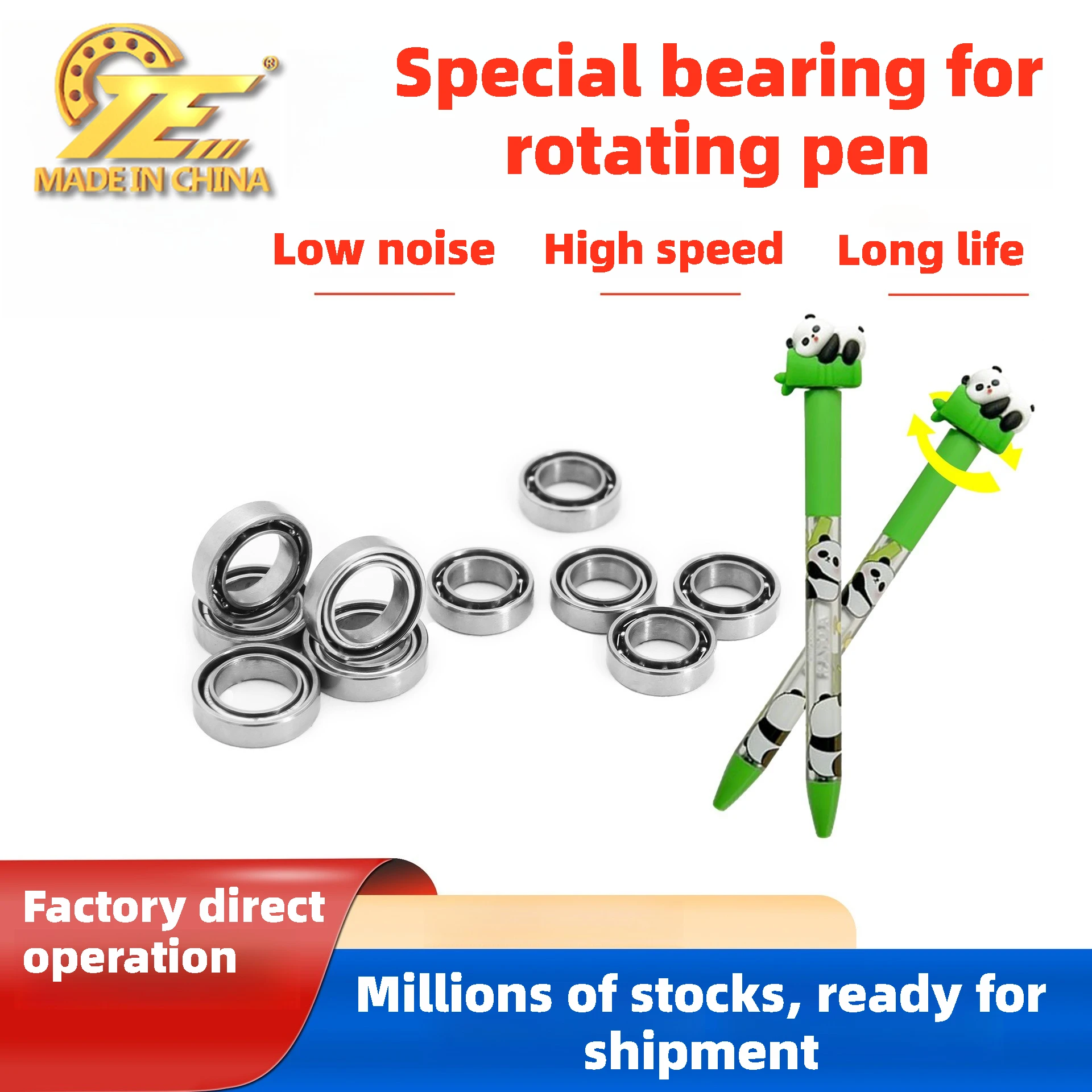 Miniature bearing MR117 size 7 * 11 * 3 high-speed rotating mini precision decompression swivel pen creative stationery bearing
