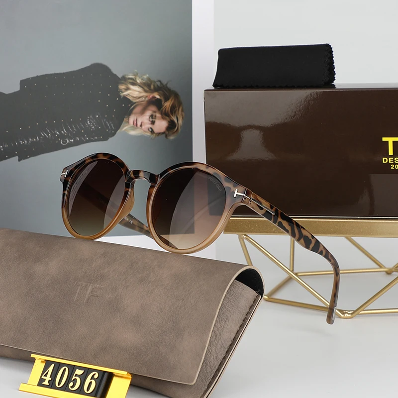 TOM 2024 New Sunglasses for Men and Women TF Luxury Brand Vintage Sun Glasses- 100% UV Protection and Anti-Glare Lenses 4056