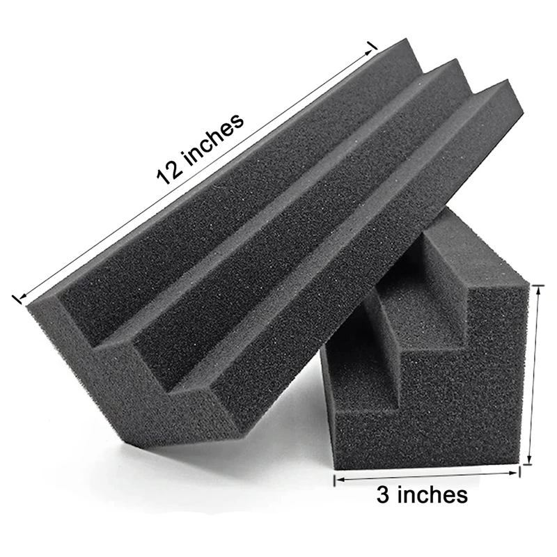 16 Pack Acoustic Foam Panels, Acoustic Bass Trap Corner Block, Sound Absorbing Foam For Studio, Home Or Theater