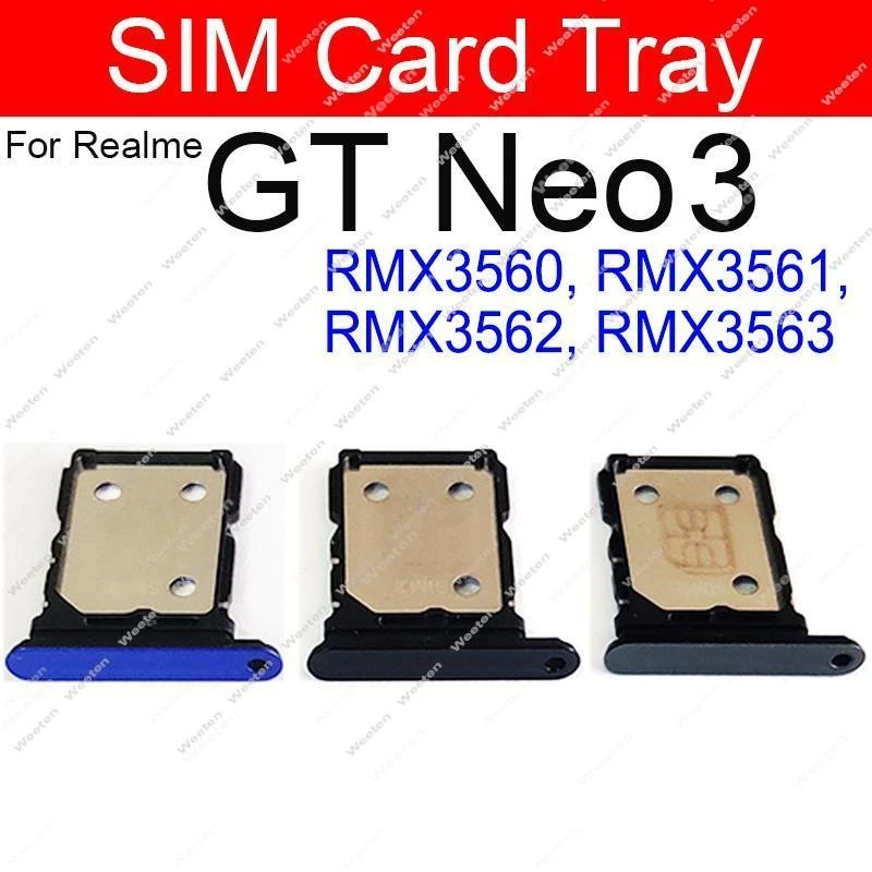 SIM Card Tray For Realme GT 2 Pro Neo 3 3T SIM Card  Card Socket Reader Holder Slot Replacement Parts