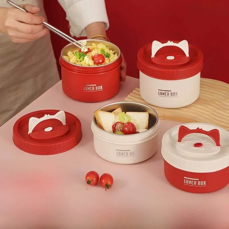 

Новогодний красный ланч-бокс из нержавеющей стали на 36 отделений, многослойный, для студентов, бенто-бокс, для пикника, для офисных работников, супница