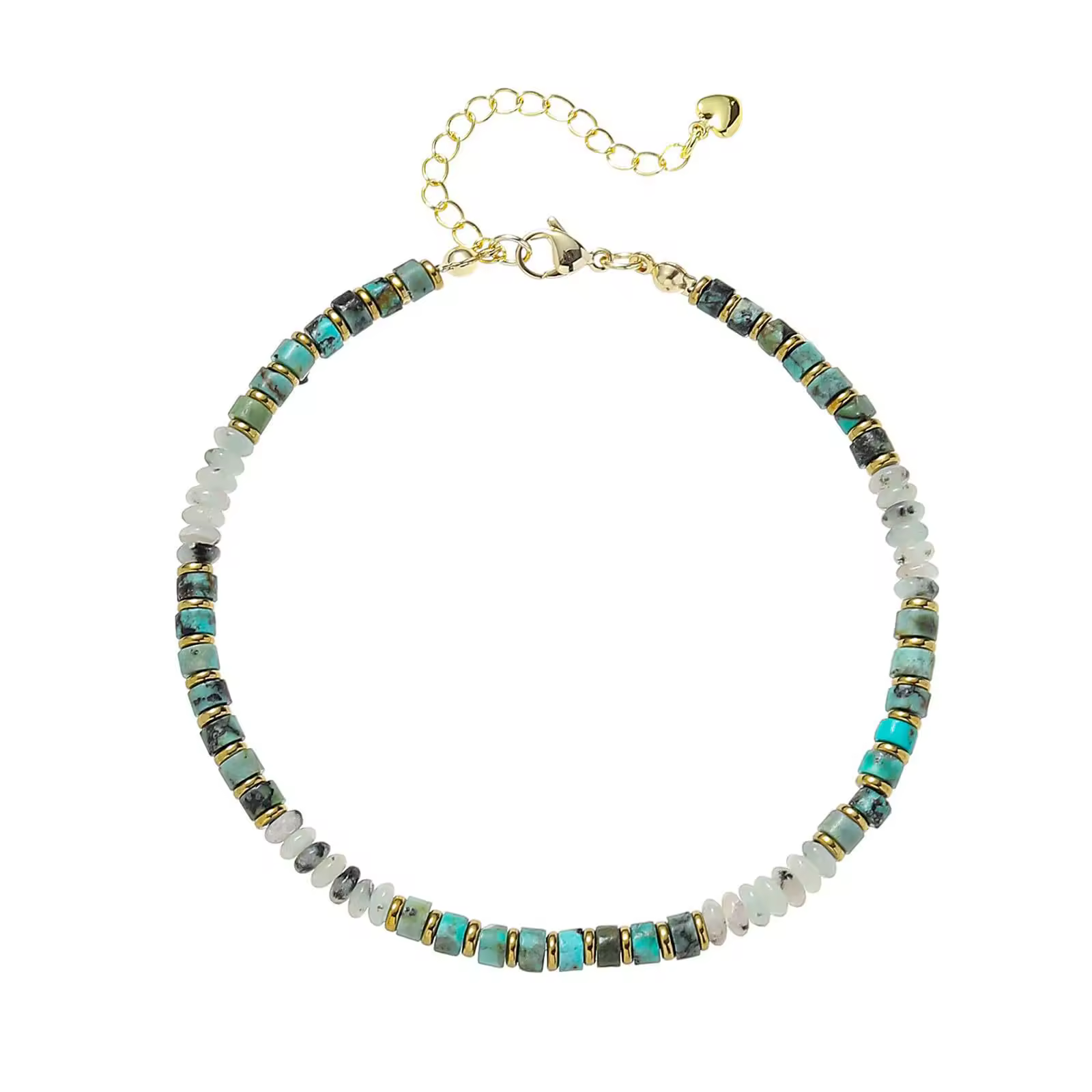 bracelet cheville, pierres naturelles, fait main, plage été, boho, perles turquoise,