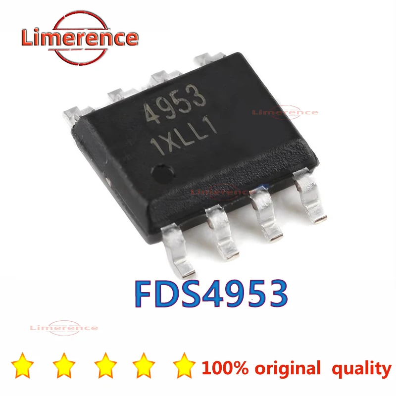 10pcs/lot FDS4953 TC4953 4953  SI4953 CEM4953 ME4953  Universal Dual P-channel MOS transistor 30V 5.3A SOP-8 new original