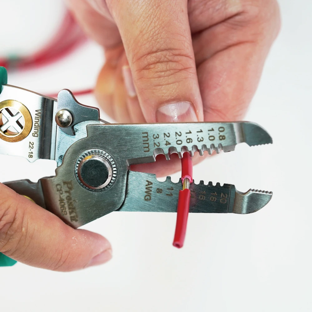 Pro’skit CP-406S Multifunctional Wire Stripper 6 in 1 Clamp Strip Cut Crimp Tool for Home Factory Use