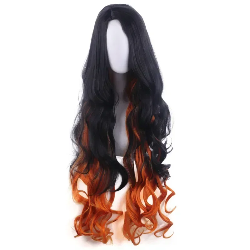 Anime Cosplay Kamado Nezuko Cospaly Costumes Kamado Cosplay Wigs Outfit Kimono with Hairwear Bamboo Halloween Costumes for Wo！1e