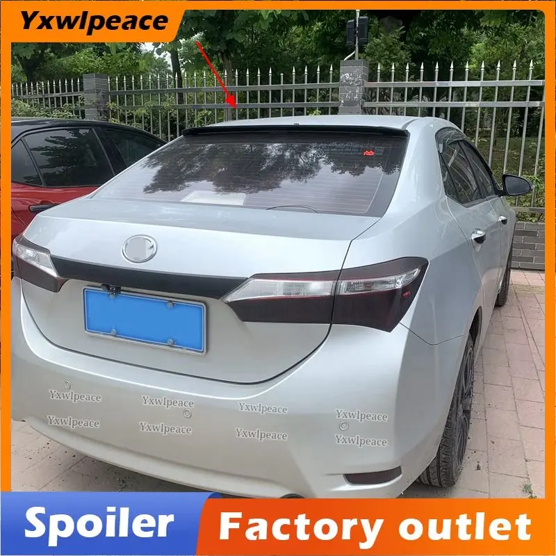 

ABS Gloss Black/Carbon Fiber Look Rear Roof Spoiler Body Kit Parts for Toyota Corolla 2014 2015 2016 2017