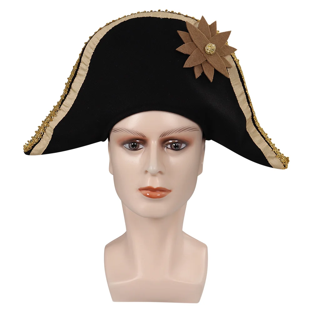 Captain Hook Cosplay Pirate Hat Cap 2023 Movie Peter Cosplay Disguise Pan Men Costume Accessories Props Halloween Carnival Gifts