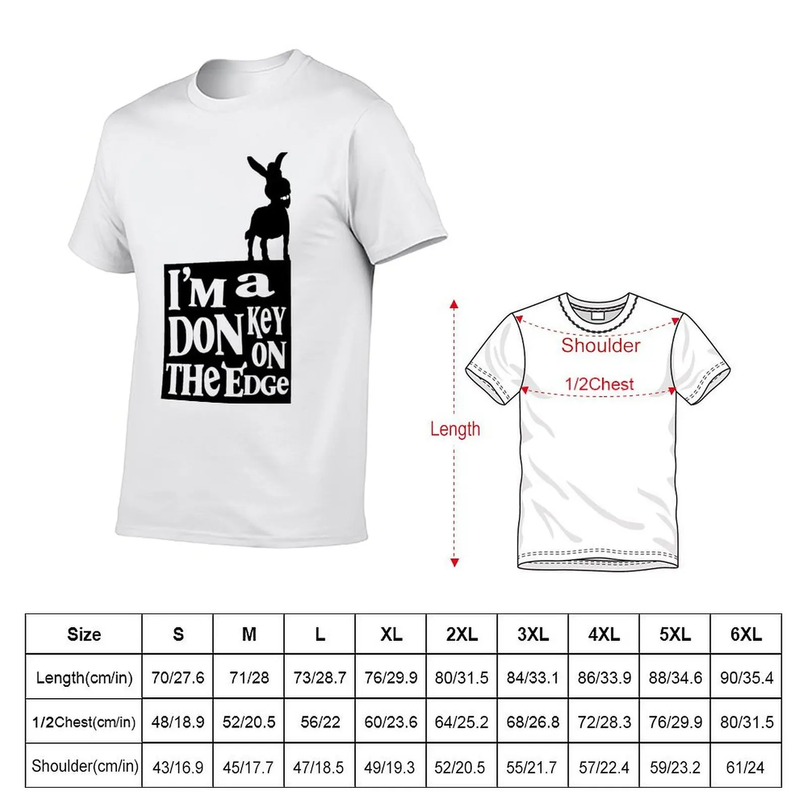 أنا حمار على الحافة! تي شيرت تي شيرت بطبعات تي شيرت قطن 100% #5