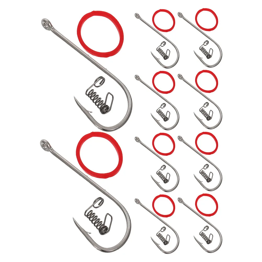 

10pcs Live Shrimp Fishing Hooks Barbed Spring Saltwater Baitholder Metal Freshwater Lures Bass Durability