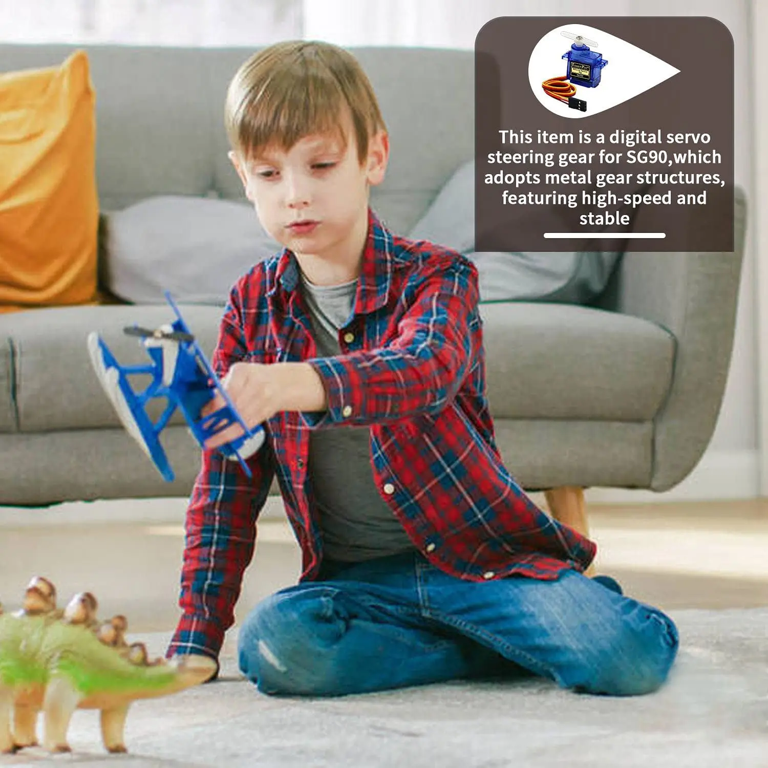 BEDW-10Pcs SG90 마이크로 서보 모터 미니 9G Arduino RC 로봇 헬리콥터 비행기 보트 제어용