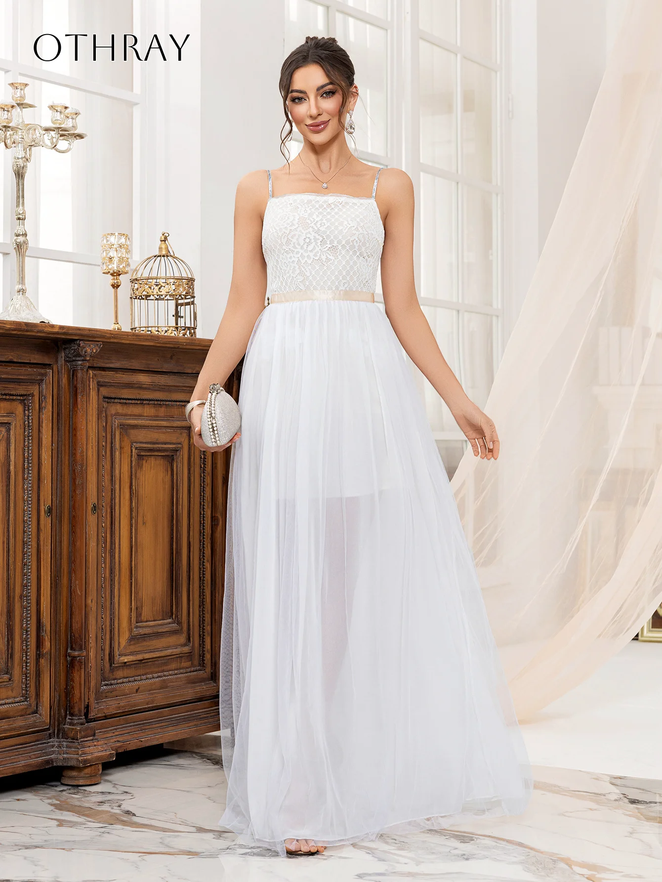 Alças de espaguete renda a linha vestido de noiva sem mangas plissado tule tornozelo comprimento personalizado vestidos de novia