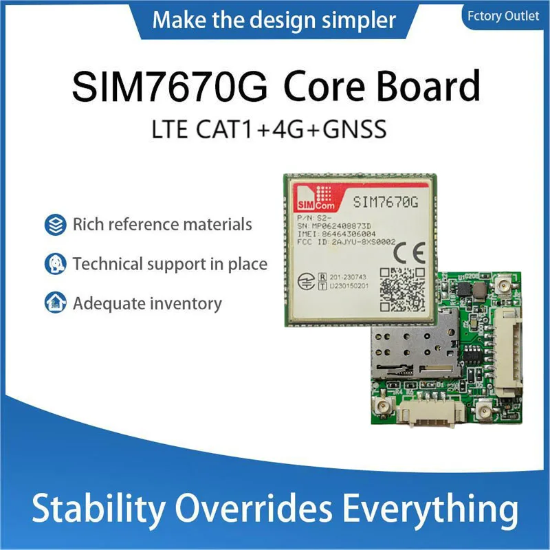 SIMCOM SIM7670G Mini Core Board SIM7670G-LNGV SIM7670G-MNGV 4G LTE CAT1 Module GNSS(Optional) Global Breakout Kit with Antenna