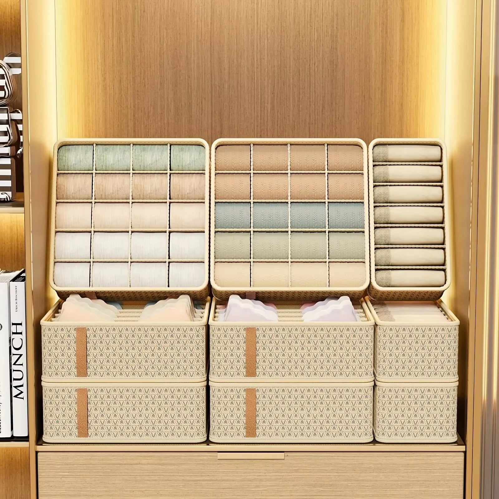 

Wardrobe Clothes Organizer Wardrobe Large Capacity Underwear Sock Storage Box Multi Household Closet Organizer Home
