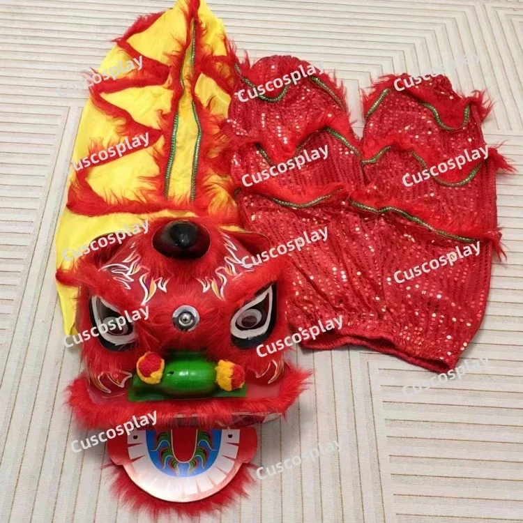 Handmade Student Lion Dance Children\'s Lion Dance Set Outfit Dress Chinese Spring Day Traditional Culture Party Festivall