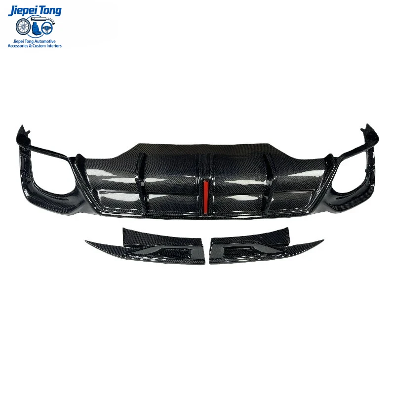 

Подходит для Audi RS5 B9.5 2021-2024: задний диффузор из карбона для бампера.