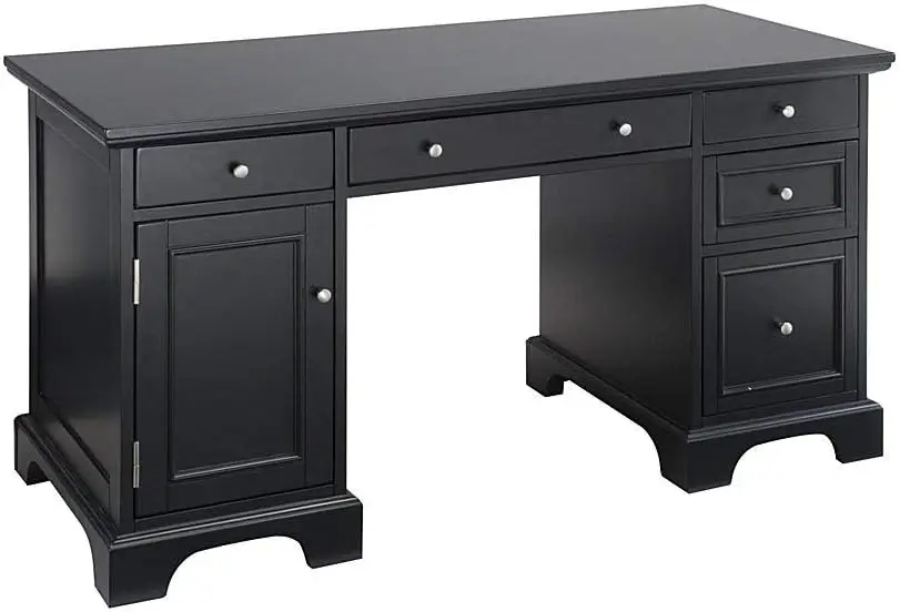 Preto Pedestal Desk, Home Styles