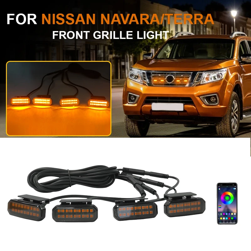 

LED Front Grille Light For Nissan Navara/Terra Car Daytime Running Light Wheel Eyebrow Lamp For Pickup Offroad 12V