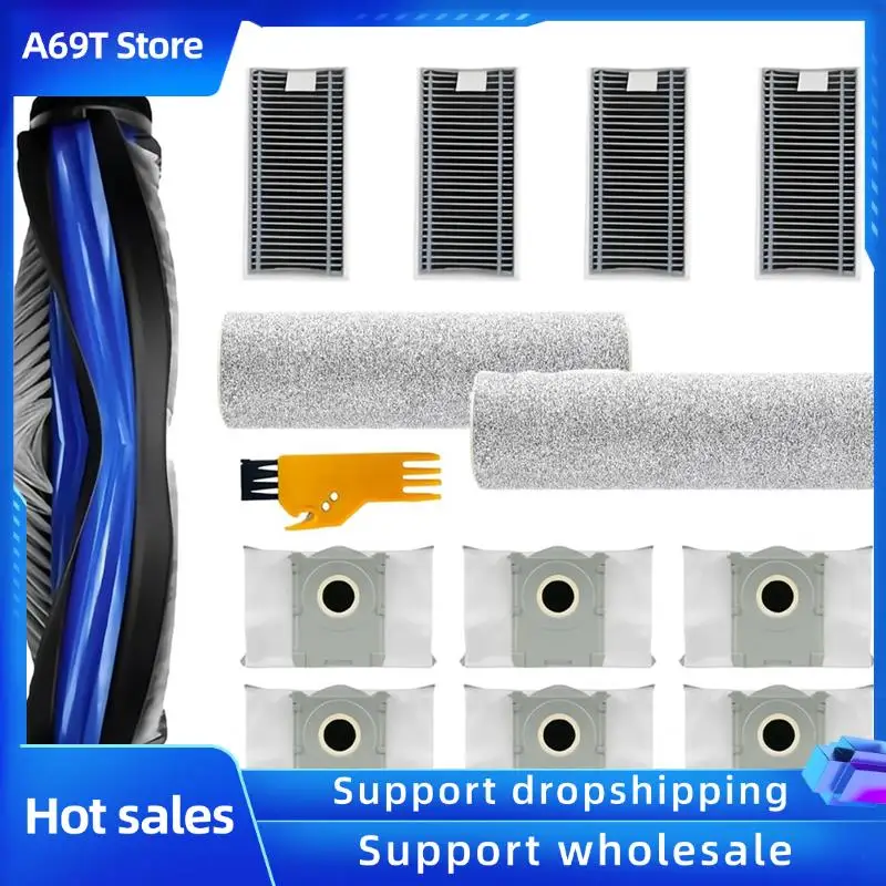 

A69T основная щетка, швабра, роликовые фильтры, мешки для Ecovacs Deebot T80 Omni, X8 Pro Omni, набор аксессуаров для пылесоса