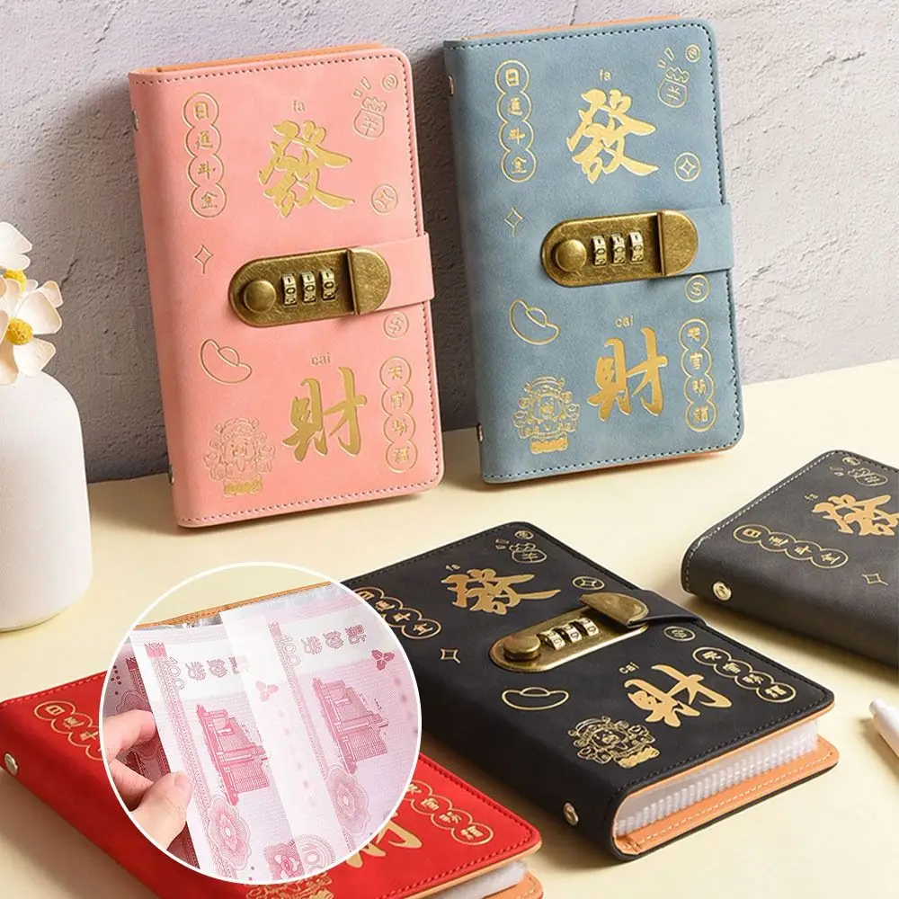 

With Password Lock 100 Envelopes Money Saving Challenge Save Money Get Rich Money Collection Book Portable Waterproof
