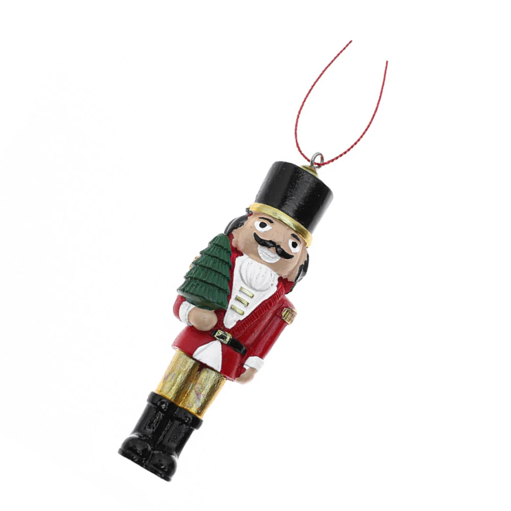 

Hanging Nutcracker Ornament Resin Christmas Decoration Bright Colorful Design for Xmas Wedding Anniversary Holiday Gift Idea