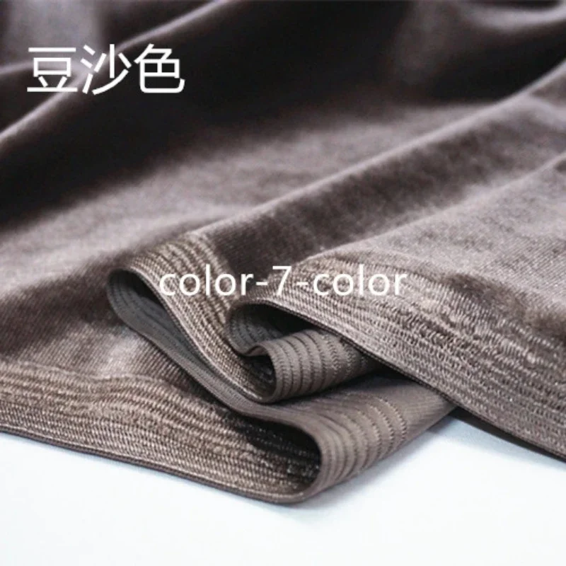 Korean Velvet Pure Color Four-side Elastic Cheongsam Training Suit Clothing Fabric Wholesale Cloth for Sewing Meters Diy Materi