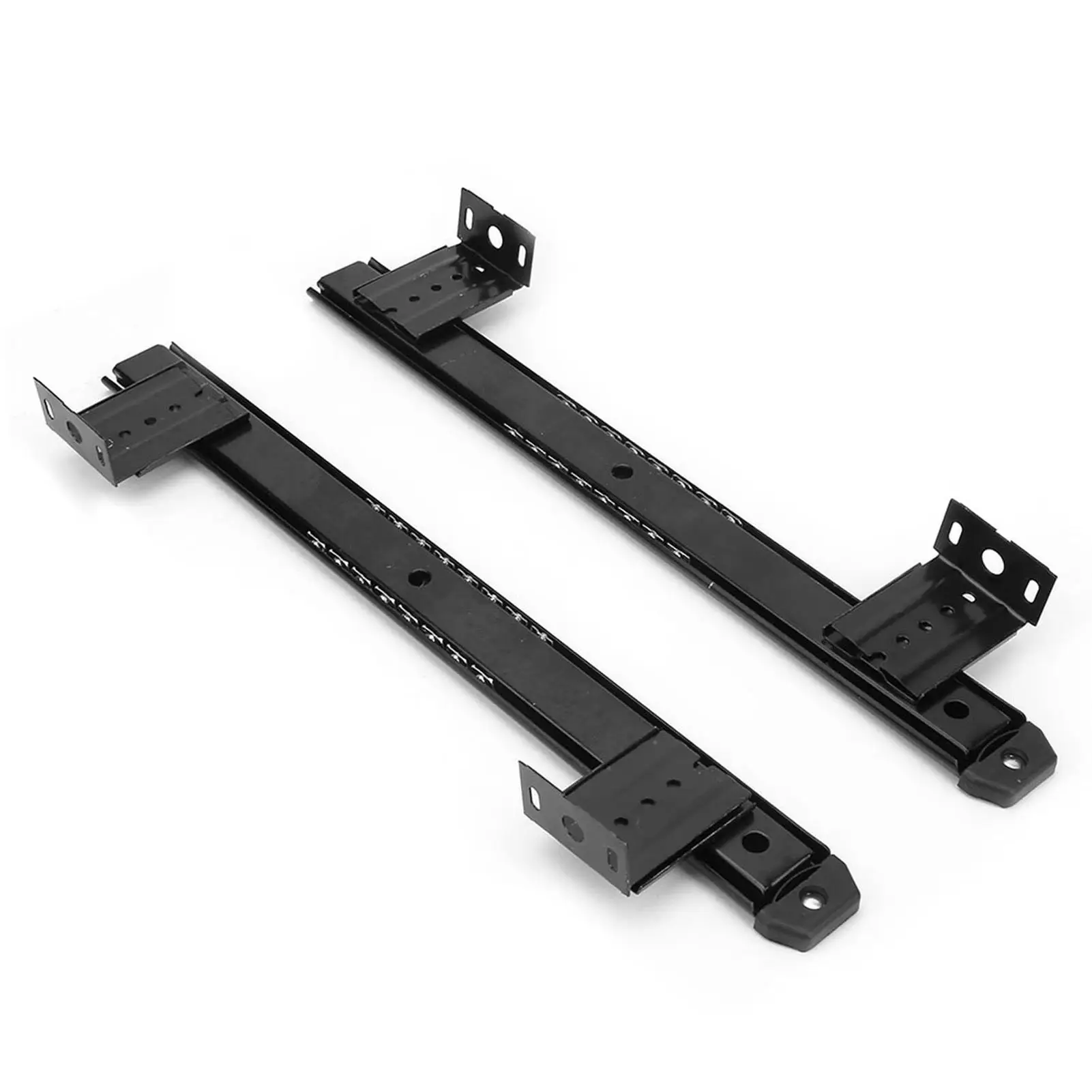 Thickened Cold Rolled Steel Keyboard Drawer  Slide Track Adjustable Side Mount Desk Tray Extension 2Pcs Set