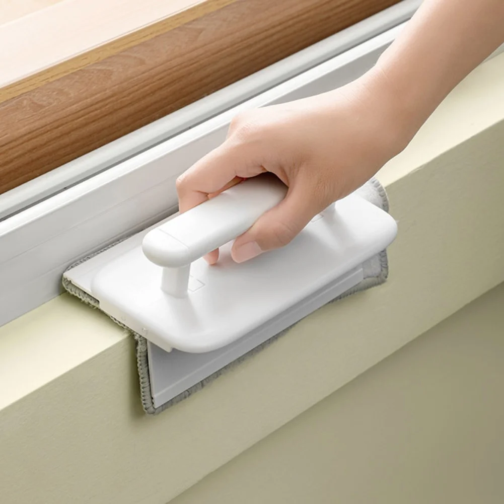 Multifunktionale Fensterrillen-Reinigungstuchbürste, weiches Tuch, faltbare Reinigungsbürste, Fensterreiniger für den Innenbereich