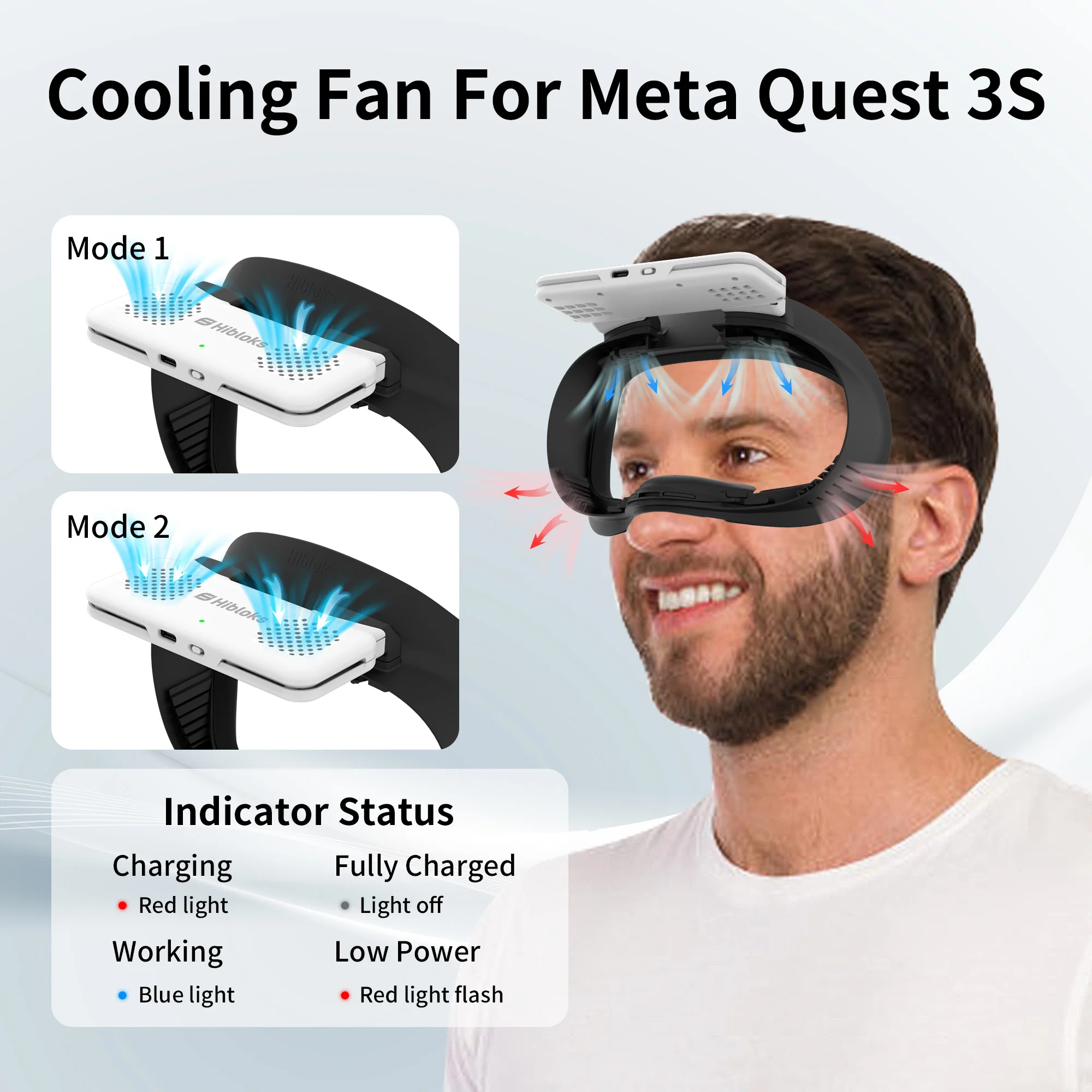 HIbloks Gesichtsbedeckungspad, Gesichtsschnittstelle für Meta Oculus Quest 3S, weiches PU-Lederpolster und Gesichtsbedeckung aus Eisseide-Baumwolle für Quest 3S – Detail 5
