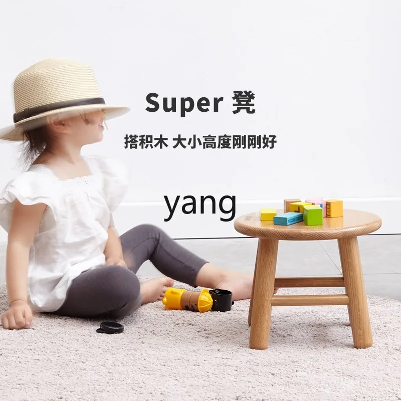 ZYF Solid Wood Small Stool Household Stool Oak Short Stool Bench