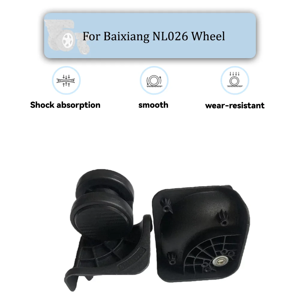 For Baixiang NL026 Universal Wheel Replacement Suitcase Rotating Smooth Silent Shock Absorbing Wheel Accessories Wheels Casters