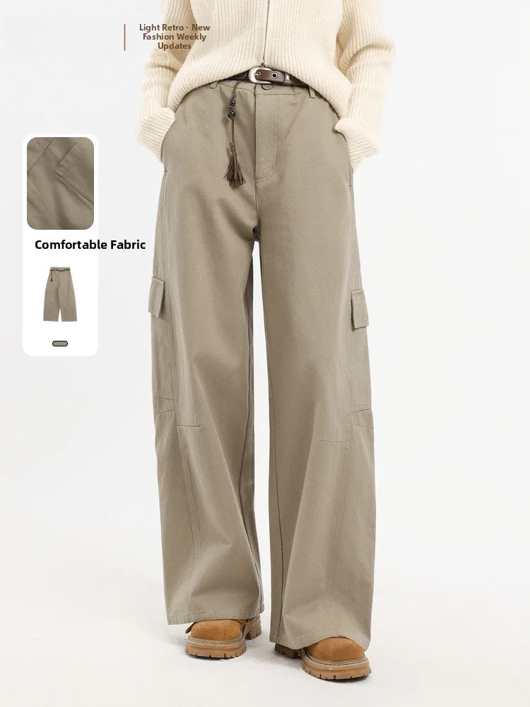

High Waist Casual Work Pants Loose Fit Versatile Loose Knife Pants Spring 2026 Memory Start Point Ladies Casual Trousers