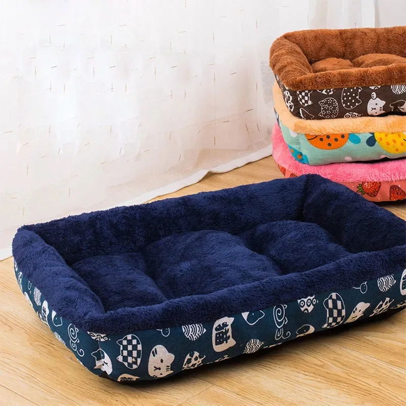 2024 New Soft Fleece Nest Dogs Baskets Pet Bed Thickened Pet Dog House Mat Puppy Kennel For Cat Breathable Pets Bed