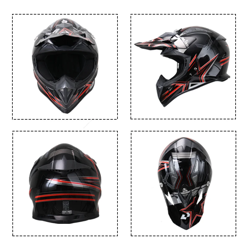 116 Uchoose جودة دراجة نارية على الطرق الوعرة خوذة سباق ATV الغابات DH دراجة هوائية جبلية خوذة كاملة DOT المعتمدة نظارات هدية #5